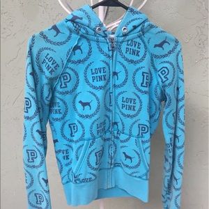Victoria’s Secret PINK blue hoodie jacket